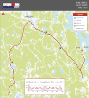 Pyöräreitti 190km (kahtena kieppinä + siirtymä). Kuva ironman.com.